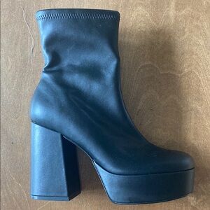 Call It Spring Black Heeled Boots with Platform